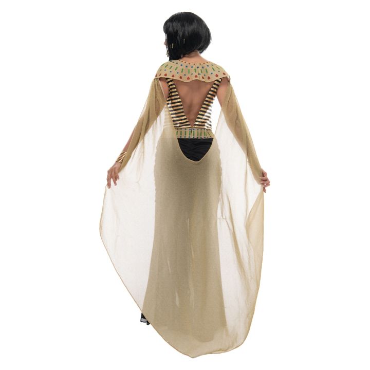 ดีลักซ์เทพธิดาอียิปต์เครื่องแต่งกายผู้หญิงเซ็กซี่คลีโอพัตราชุดแฟนซีฮาโลวีนเครื่องแต่งกาย