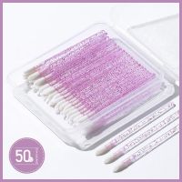 50Pcs/bag Disposable Lip Brush Crystal Lashes Microbrush Eyelash Extension Applicator Lipstick Lip Balm Brush Beauty Makeup Tool