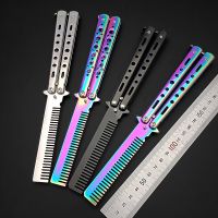 Foldable Comb Stainless Steel Practice Training Butterfly Comb Beard Brushes Detangling Hair Brush Hair Accessories cnv