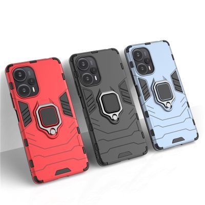 For Xiaomi Poco F5 Case Cover Poco X5 Pro F5 C50 M5 M5S X4 GT F4 M4 M3 F3 X3 C40 Ring Holder Bumper Phone Cases On Poco F5 Pro