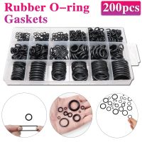 200Pcs Rubber O-ring Gaskets Seal Ring Set Nitrile Rubber High Pressure O-Rings NBR Faucet Sealing Valve O Rubber Rings Set Gas Stove Parts Accessorie