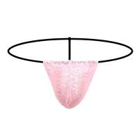 Hombre Erotic Briefs Thong Underpants Bikini G-String Pouch Bulge Mesh Panties Sissy Lace Sexy Homme String Thongs 39;s Men