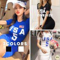 ?HOT SALE?มินิเดรสกรีนลาย USA ทรงเข้ารูป