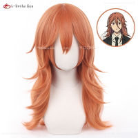 Anime Chainsaw Man Cosplay Angel Devil Cosplay Wig Orange Curly Angel Devil Wigs Heat Resistant Hair Party Makima Wigs + Wig Cap