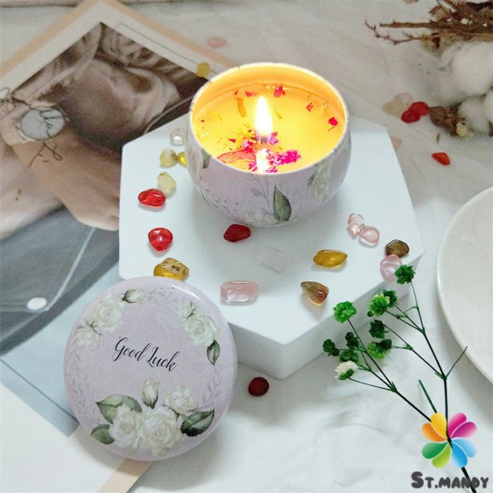 เทียนหอม-อโรมาเทอราพี-ตลับเทียนบาล์ม-กลิ่นหอม-ผ่อนคลาย-scented-candle