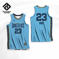 DERRICK ROSE MEMPHIS GRIZZLIES FULL SUBLIMATED JERSEY