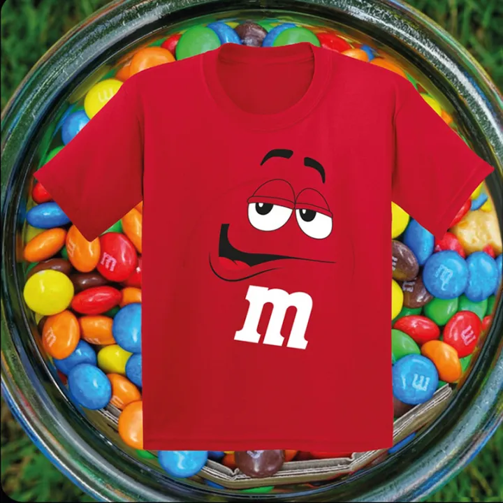 M&M Chocolate Family Matching Clothes Kid Baby Clothes Cartoon Girl Boys T Shirt Friend Shirt Event T-shirt Funny Couple Shirts