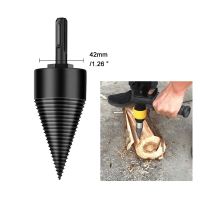 32mm/42mm HSS Firewood Splitter Drill Bit Round/Hex/Triangle Shank Wood Split Cone Drill Bit Woodworking Tools Drills Drivers