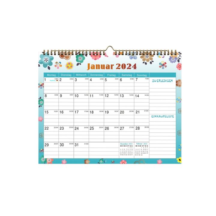 Compact Family Planner 2024/2025 With 7 Columns,Wall Calendar For 18