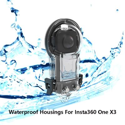 เคสดำน้ำสำหรับ Insta360 X3ฝาครอบกันน้ำกล่องปกป้องใต้น้ำเคสดำน้ำสำหรับ Insta360 X3กล้องแอคชั่นแคมเมราอุปกรณ์เสริม