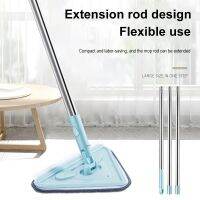 【TIMIN Home Tools】 2022 Easy Mops Retractable Cleaning Glass Cleane Ultrafine Fiber Installation Storage Dust Mop Rotating Triangle