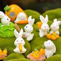 (Baixiang Flower City)   ✌♨☒ New Carrot Rabbit Paradise Lovely Family Housing Ladder Fence Cartoon Dolls Landscape Decoration The Little White Rabbit