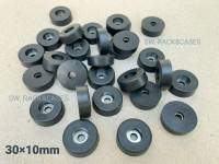 ยางฐานตู้ลำโพง 30x10mm (ราคาต่อแพ็คจำนวน 16 ตัว) ขนาด 30x10mm สำหรับขาตู้ลำโพง วัสดุยางแข็ง+แหวนเหล็กฝังในตัว สวยแข็งแรงทนทานได้มาตรฐาน