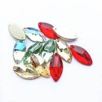 Glass Sew Rhinestone Navette Glitter Stones Rhinestones for Sewing Decoration