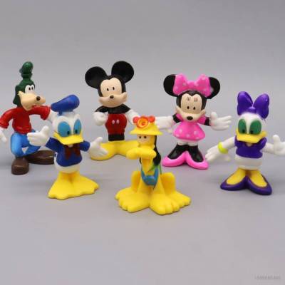6pcs Mickey Minnie Action Figure Donald Duck Daisy Duck Goofy Pluto Model Dolls Toys For Kids Gifts Collection
