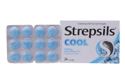 Viên ngậm Strepsils Cool, giúp kháng khuẩn để làm giảm đau họng  dạng vỉ