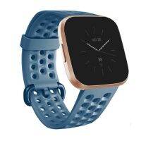 สำหรับ FITBIT Versa 2ซิลิโคนระบายอากาศสายนาฬิกาข้อมือ (สีฟ้า)