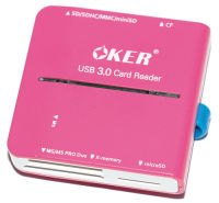 Card Read Oker C-3329 ตัวอ่านการ์ด อ่านเมม พับสายด้านหลัง