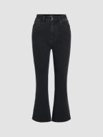 Cider High Waist Button Skinny Flared Jeans