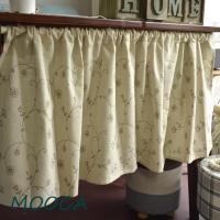 【YD】 Short Curtains for Cotton and Curtain Embroidered Sink Rustic Half