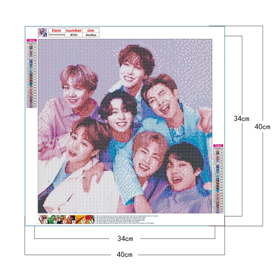 BTS K-pop Kpop, Diamond Painting