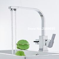 ▧❀✗ Three Way Sink Mixer 3 way water filter tapthe Chrome Finish Solid Brass kitchen faucet with mixer hot and cold water tap