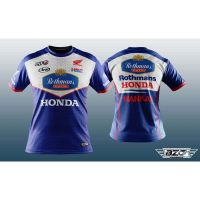 2023 READY STOCKPREMIUM แบรนด์เดิม BZC เจอร์ซีย์ Moto ระเหิดฮอนด้า 3D เสื้อยืด XS-4XL ขนาด