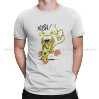 Gaston Lagaffe Comic Tshirts Marsupilami Huba Classic Print Homme T Shirt Hipster Clothing