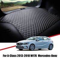 เสื่อท้ายรถหนังสำหรับ Mercedes Benz A Class 2013 2014 2015 2016-2020กันน้ำถาดที่วางบนชั้นอุปกรณ์เสริมไลเนอร์กระบะ