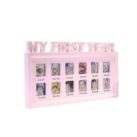 Creative DIY 0-12 Month Baby "MY FIRST YEAR" Pictures Display Plastic Photo Frame Souvenirs Commemorate Kids Gift Drop shipping