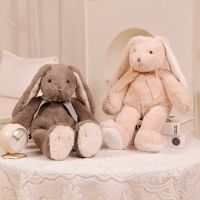 【CW】 Kawaii Ears Animals Stuffed Wear Bow Knot Soft Baby Kids Accompany Birthday Gifts