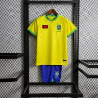 เสื้อฟุตบอลเด็กกาตาร์ World Cup 2022 Brazil Home Kids Away Kids Jersey