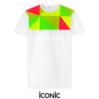 iCONiC GREEN PATCHWORK WHITE T-SHIRT #6691 เสื้อยืด สีขาว ตัดต่อ ช่วงอก สีเขียว เสื้อยืดแฟชั่น เสื้อยืดผญ เสื้อยืดออกงาน