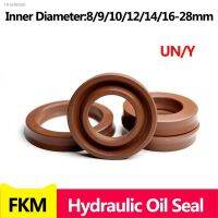 ❧■♛ FKM UN/Y-type Radial Shaft Hydraulic Seal (IDxODxTHK) ID 8-28MM Fluorine Rubber Shaft Piston Rod Single Lip U-Shaped Cup