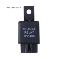 TOOL IMPROVER 12V 40A รีเลย์รถยนต์4 pins SPST ALARM Relay with RELAY SOCKET