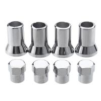 Automobiles 4Pcsset TR413 Chrome Car Truck Tire Wheel Tyre Valve Stem Hex Caps Case w Sleeve Cover Left Right Front Rear