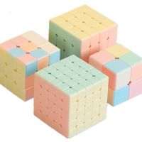 □ New Macaron Color Magic Cube Shengshou legend Macaron Stickerless Magic Cube 2x2 3x3 4x4 5x5 Pyramid Macaron Speed Cubo Magico