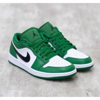 Ready to Ship ✅Authentic NK* A J 1 Low Mens Fashion Casual Sports Shoes, Comfortable And Versatile รองเท้าบาสเก็ตบอล Green White {Limited time offer} {Free Shipping}