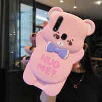 3D การ์ตูนน่ารัก Hug Bear ซิลิโคนนุ่มฝาหลังสำหรับ VIVO Y91C / Y93 / Y17 Y1S โทรศัพท์กรณีเคสโทรศัพท์วิบวับสำหรับ VIVO Y15 / Y12 / Y11 2019 / U10 / 1901A กรณี