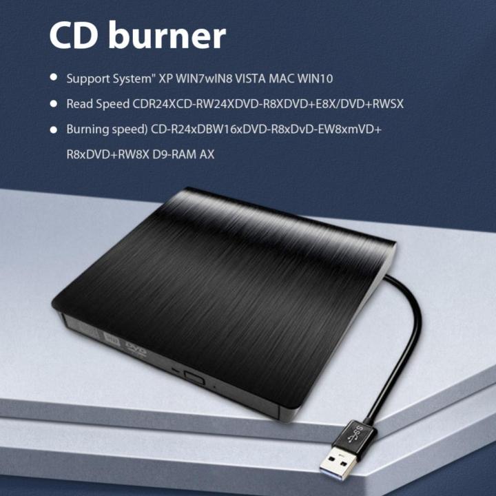 ไดรฟ์เขียนแผ่นดิสก์-usb3-0-dvd-rw-cd-writer-drive-หน่วยความจำพกพา-burner-สำหรับเมาส์-mac-windows-7-8-10แล็ปท็อป-pc