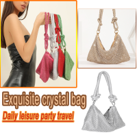 [Arrive 1-3 Days]Women Full-Diamond Evening Bag Exquisite Design Handbags Rhinestone Underarm Bag Crossbody Shoulder Bag  10.2x6.3in