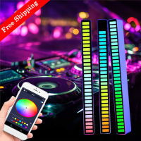 2022 LED Lamp RGB Sound Control Light 3D 40LED Colorful Rhythm Ambient Pickup LAMP With APP Control Music Voice Control Lights