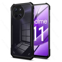 เคสสำหรับ2023 Realme 11 Pro Plus 5G 4G Realme11 11Pro Pro + NFC เคสใส่โทรศัพท์ฝาหลังมุมมองที่ชัดเจนอะคริลิคใสเคสกันกระแทกมือถือป้องกันการตกกรอบ TPU แบบนุ่มรวมทุกอย่าง