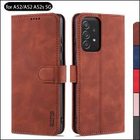 เคสกระเป๋าสตางค์ใส่บัตรสำหรับ Samsung Galaxy A52 A52s 5G Pu เคสโทรศัพท์แบบซองเคสหนังแบบฝาพับรองรับ Fundas Coque