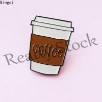 【hot sale】 ☸﹍ B36 Cartoon Coffee Enamel Pins Coffee Travel Mug Brooches Badges Coffee Lover Jewelry Lapel Pins