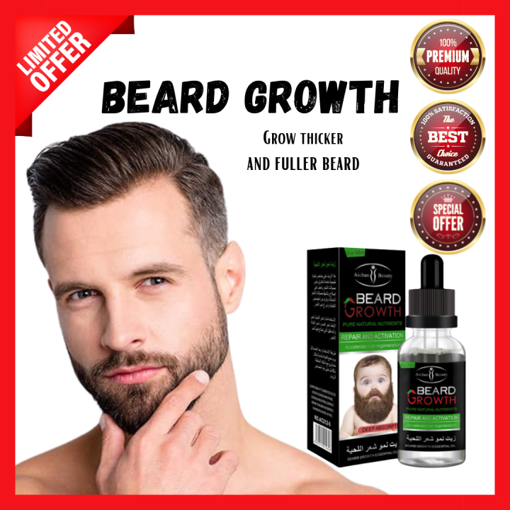 Aichun Beauty Beard Growth Pure Natural Nutrients Repair and Activation ...