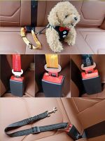 1Pcs Adjustable Vehicle Belt Safety Rope for Dog Cat Cushioning Elastic Car Seat Belt Dog Leash Pet Supplies Accessories Collars