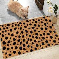 Leopard Print Bath Mat Set Brown Animal Fur Fashion Girl Home Floor Carpet Bathroom Decorative Non-Slip Rugs Toilet Lid Cover