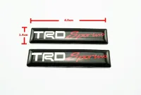 2ชิ้นป้ายโลโก้เลซิ่น TRD Sportivo พื้นดำขนาด 6.0x1.4cm ติดตั้งด้วยเทปกาวสองหน้าด้านหลัง จัดส่งเร็วสินค้าดีมีคุณภาพ **ส่งเร้วทันใจ**