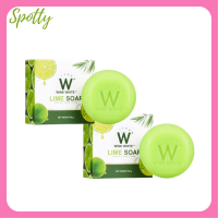 ** 2 ก้อน ** Wink White Lime Soap  สบู่มะนาว วิ้งค์ไวท์ ขนาด 80 กรัม / 1 ก้อน